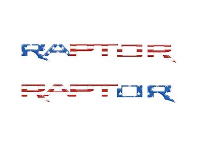 Hood Cowl Letter Inserts; American Flag (22-25 Bronco Raptor)