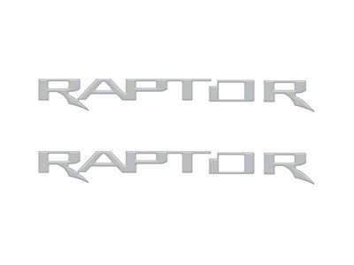 Hood Cowl Letter Inserts; Avalanche Gray (22-25 Bronco Raptor)