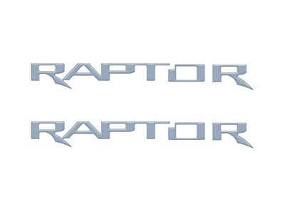 Hood Cowl Letter Inserts; Azure Gray (22-25 Bronco Raptor)