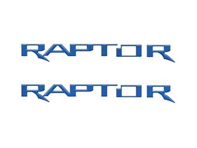 Hood Cowl Letter Inserts; Blue Lightning (22-25 Bronco Raptor)
