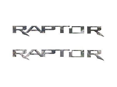 Hood Cowl Letter Inserts; Camouflage (22-25 Bronco Raptor)