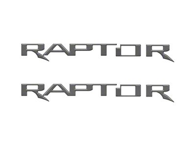 Hood Cowl Letter Inserts; Carbonized Gray (22-25 Bronco Raptor)