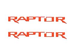 Hood Cowl Letter Inserts; Code Orange (22-25 Bronco Raptor)