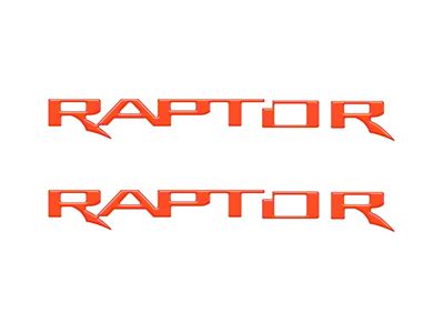Hood Cowl Letter Inserts; Code Orange (22-25 Bronco Raptor)