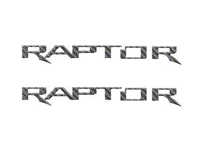 Hood Cowl Letter Inserts; Domed Carbon Fiber (22-25 Bronco Raptor)
