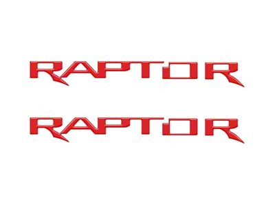 Hood Cowl Letter Inserts; Gloss Red (22-25 Bronco Raptor)