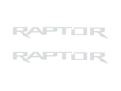 Hood Cowl Letter Inserts; Gloss White (22-25 Bronco Raptor)