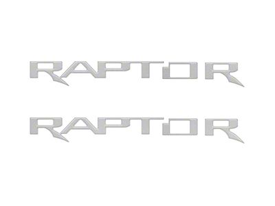 Hood Cowl Letter Inserts; Iconic Silver (22-25 Bronco Raptor)