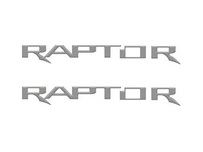 Hood Cowl Letter Inserts; Leadfoot Gray (22-25 Bronco Raptor)