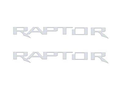 Hood Cowl Letter Inserts; Matte White (22-25 Bronco Raptor)