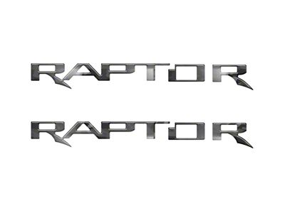 Hood Cowl Letter Inserts; Reflective Black Shadow (22-25 Bronco Raptor)
