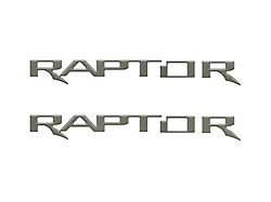 Hood Cowl Letter Inserts; Stone Gray (22-25 Bronco Raptor)