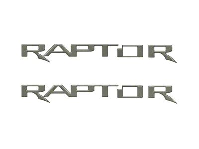 Hood Cowl Letter Inserts; Stone Gray (22-25 Bronco Raptor)