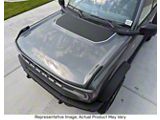 Hood Decal with Outline; Satin Black and Matte Orange (21-25 Bronco, Excluding Raptor)