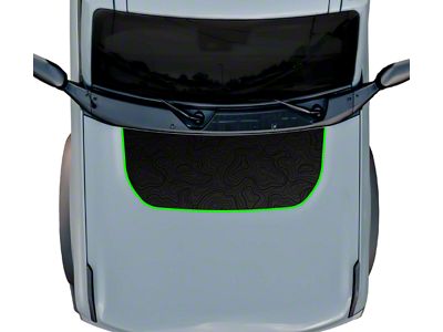 Hood Graphic; Matte Black with Orange Outline (21-25 Bronco, Excluding Raptor)