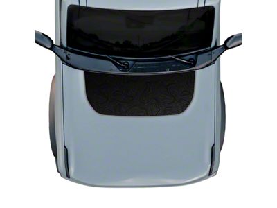 Hood Graphic; Matte Black with Red Outline (21-25 Bronco, Excluding Raptor)