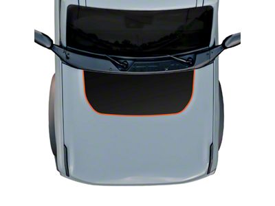 Hood Graphic; Matte Black with Sky Blue Outline (21-25 Bronco, Excluding Raptor)