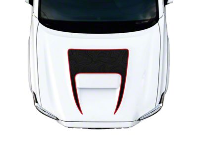 Hood Graphic; Matte Black with White Outline (21-25 Bronco, Excluding Raptor)