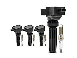 Ignition Coil Set with Iridium and Platinum Spark Plugs; Black (21-24 2.3L EcoBoost Bronco)