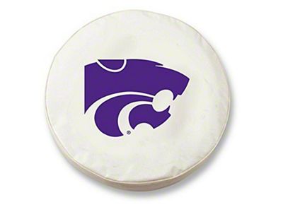Kansas State University Spare Tire Cover with Camera Port; White (21-25 Bronco)