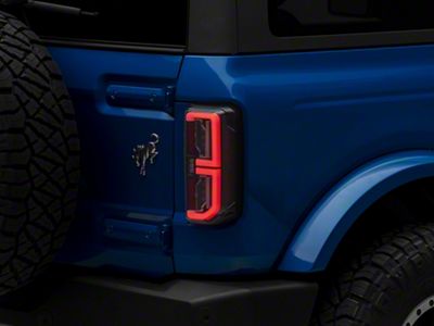 LED Tail Lights; Black Housing; Clear Lens (21-25 Bronco w/ Factory LED Tail Lights, Excluding Raptor)