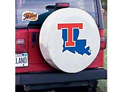 Louisiana Tech University Spare Tire Cover with Camera Port; White (21-25 Bronco)