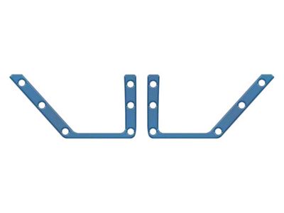 Lower Front Door Accent Trim; Atlas Blue (21-25 Bronco)