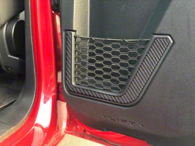 Lower Rear Door Accent Trim; Domed Carbon Fiber (21-25 Bronco 4-Door)