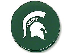 Michigan State University Spare Tire Cover with Camera Port; Green (21-26 Bronco)