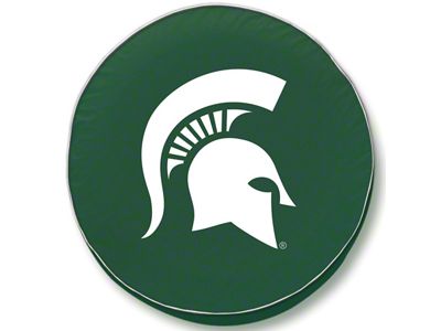 Michigan State University Spare Tire Cover with Camera Port; Green (21-25 Bronco)