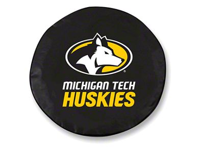 Michigan Tech University Spare Tire Cover with Camera Port; Black (21-25 Bronco)