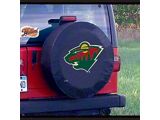 Minnesota Wild Spare Tire Cover with Camera Port; Black (21-25 Bronco)