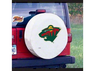 Minnesota Wild Spare Tire Cover with Camera Port; White (21-25 Bronco)
