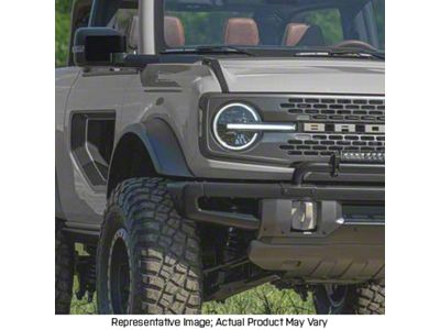 Mirror Back Blackout Vinyl Decal; Black Carbon Fiber (21-25 Bronco)