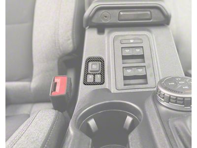 Mirror Control Switch Accent Trim; Forged Carbon Fiber (21-25 Bronco)