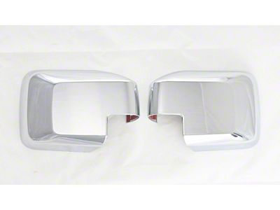 Mirror Covers without Turn Signal Openings; Chrome (21-25 Bronco)