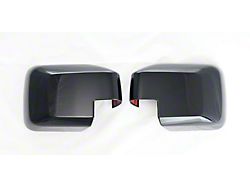 Chrome Delete Mirror Covers without Turn Signal Openings; Gloss Black (21-25 Bronco)