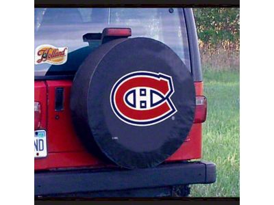 Montreal Canadiens Spare Tire Cover with Camera Port; Black (21-25 Bronco)
