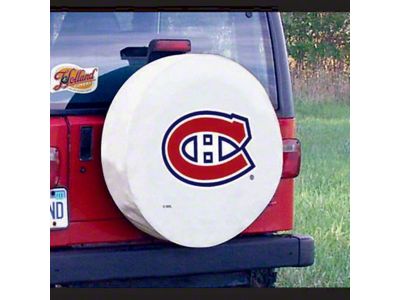 Montreal Canadiens Spare Tire Cover with Camera Port; White (21-25 Bronco)