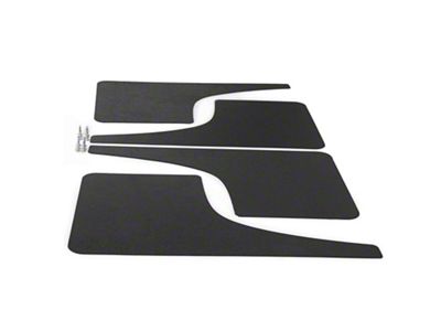 Mud Flaps; Front and Rear; Matte Black Vinyl (21-25 Bronco)