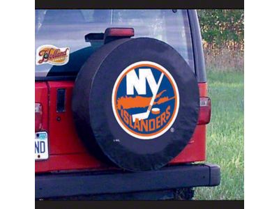 New York Islanders Spare Tire Cover with Camera Port; Black (21-25 Bronco)