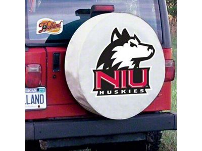 Northern Illinois University Spare Tire Cover with Camera Port; White (21-25 Bronco)