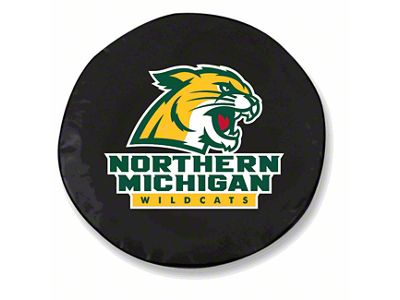 Northern Michigan University Spare Tire Cover with Camera Port; Black (21-25 Bronco)