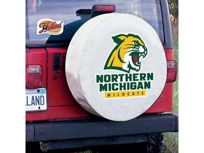 Northern Michigan University Spare Tire Cover with Camera Port; White (21-25 Bronco)