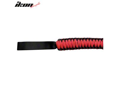 Nylon Paracord Headrest Grab Handles; Red (21-25 Bronco)