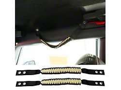Nylon Paracord Roll Bar Grab Handles; Yellow (21-25 Bronco)