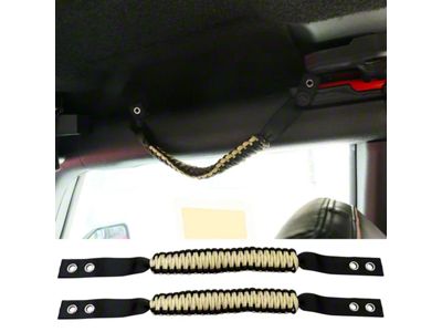 Nylon Paracord Roll Bar Grab Handles; Yellow (21-25 Bronco)