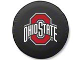 Ohio State University Spare Tire Cover with Camera Port; Black (21-25 Bronco)