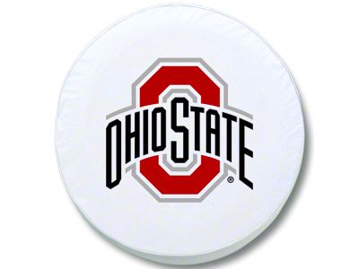 Ohio State University Spare Tire Cover with Camera Port; White (21-25 Bronco)