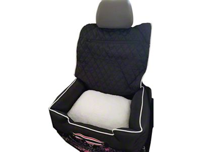 PetBed2Go Seat Cover with Ford Logo; Black (Universal; Some Adaptation May Be Required)